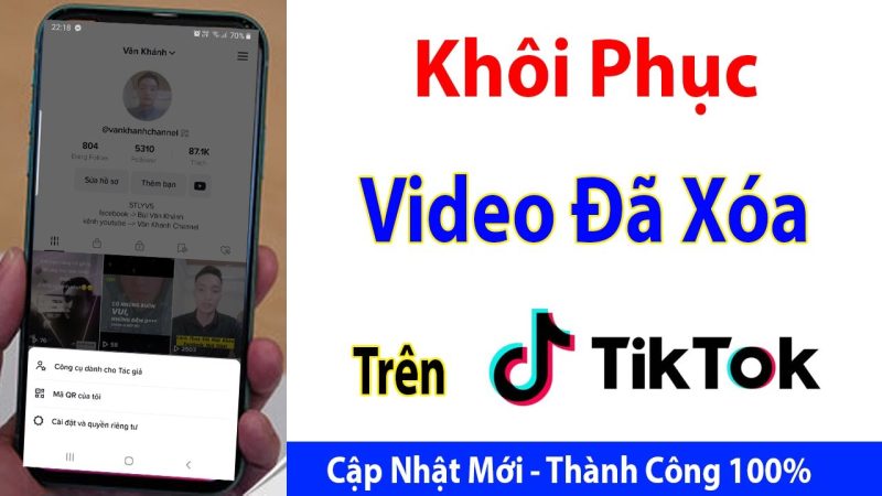 lấy lại video tiktok đã xóa