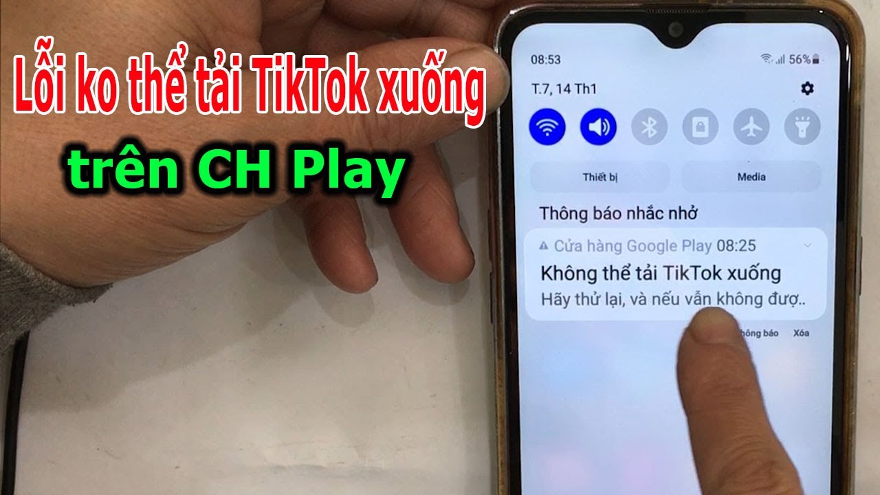 lỗi tải video tiktok tại sao không tải được